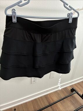 Kyodan Black Layered Ruffle Athletic Skort